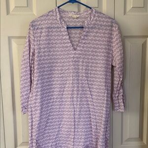 John Robshaw Lavender and White Patterned Tunic